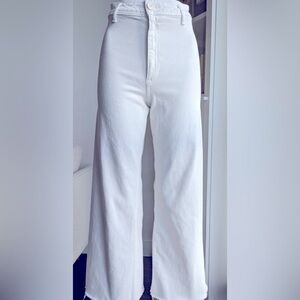Zara White Marine Straight Jean